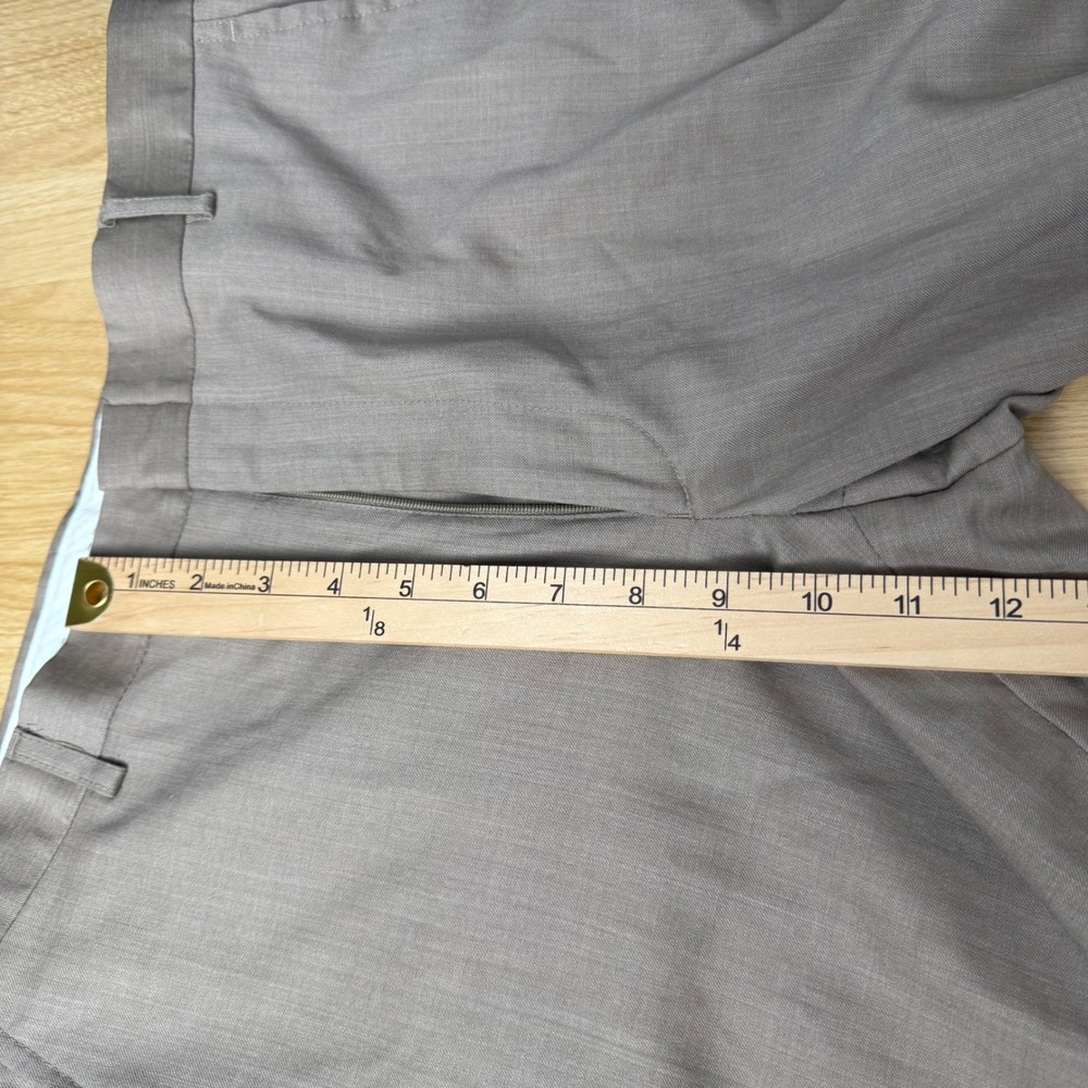 Jos. A. Bank Traveler Tailored Fit Tan Wool Dress Pants 34W x 32L RN31608 - Picture 7 of 8